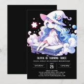 Printable Magic Wizard Birthday Einladung (Vorne/Hinten)