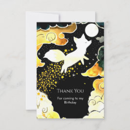 Printable Magical Fox Birthday Dankeskarte