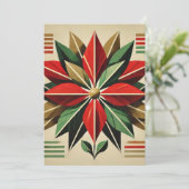 Printable Mid Century Modern Poinsettia Scrapbook Einladung (Stehend Vorderseite)
