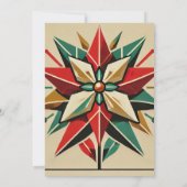 Printable Mid Century Modern Poinsettia Scrapbook Einladung (Rückseite)