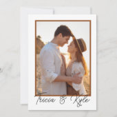 Printable minimalist four-photo wedding einladung (Vorderseite)