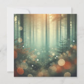 Printable Misty Autumnal Forest Bokeh Scrapbook Einladung (Vorderseite)