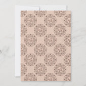 Printable Mocha Rokoko Revival Polka Dot Mandala Einladung (Vorderseite)