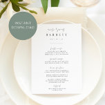 Printable Modern Minimal Script Wedding Menu Card Einladung<br><div class="desc">Entworfen,  um unsere Inline Hochzeit Einladungen. Ein wunderschönes typografisches Design mit minimalistischem Ambiente,  modernes,  handgeschriebenes Asche-Schwarz-Script und klassische Serifenschrift. Personalisieren Sie Ihre Menüpunkte mithilfe von acht benutzerdefinierten Textfeldern. Wählen Sie beruflich drucken und ausliefern,  oder wählen Sie Sofortdownload für eine digitale Druckoption.</div>