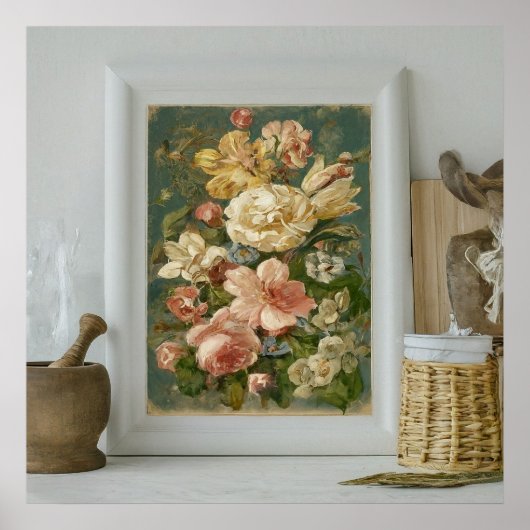 Printable, moderne, wunderschöne Blume Poster (Vorne)