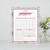 Printable Monthly Planner Template (Stehend Vorderseite)