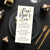 Printable New Years Eve Menu Einladung
