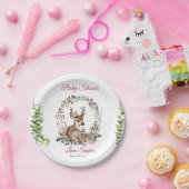 Printable Niedliche Wald Forest Baby Deer Dusche Pappteller (Party)