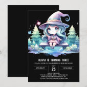 Printable Pastel Wizard Birthday Einladung (Vorne/Hinten)