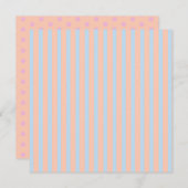 Printable Pastell Rainbow Stripes & Blume Einladung (Vorne/Hinten)