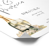 Printable Pearls Prosecco Brautparty Drink Zeichen Poster (Ecke)