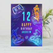 Printable Personalisiert Boy Birthday Card Karte (Stehend Vorderseite)