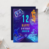 Printable Personalisiert Boy Birthday Card Karte (Vorderseite/Rückseite Beispiel)