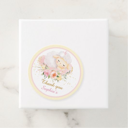 Printable Personalisiert Christening Lamb Geschenkanhänger (Beispiel)