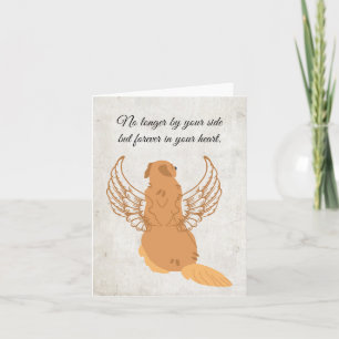 Printable Pet Condolence Card mit Hunden mit Flüge Einladung