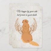 Printable Pet Condolence Card mit Hunden mit Flüge Einladung (Vorne/Hinten)