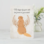 Printable Pet Condolence Card mit Hunden mit Flüge Einladung (Stehend Vorderseite)