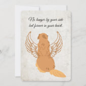 Printable Pet Condolence Card mit Hunden mit Flüge Einladung (Vorderseite)