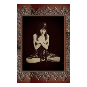 Printable Poster mit Vintagem Tänzer