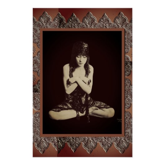Printable Poster mit Vintagem Tänzer (Vorderseite)