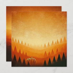 Printable Pumpkin Harvest Autumnal Ombre Scrapbook Einladung