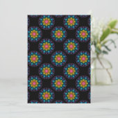 Printable Rainbow Mandala Dots Scrapbook Paper Einladung (Stehend Vorderseite)
