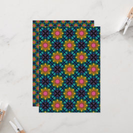 Printable Rainbow Mandala Tiled Scrapbook Paper Einladung