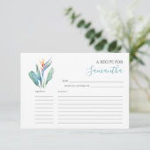 Printable Recicards Wasserfarbene Blume Einladung (Stehend Vorderseite)