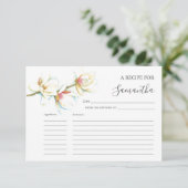 Printable Recicards Wasserfarbene Blume Einladung (Stehend Vorderseite)