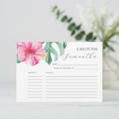 Printable Recicards Wasserfarbene Blume Einladung (Stehend Vorderseite)