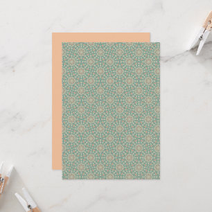 Printable Retro Sage & Sand Verzierte Mandala Fans Einladung