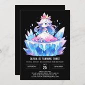 Printable Royal Princess Birthday Einladung (Vorne/Hinten)