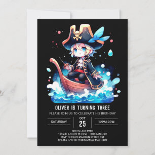 Printable Simple Pirate Einladung