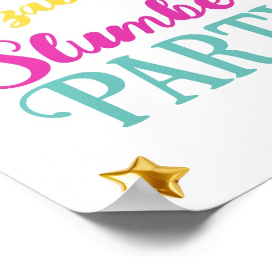 Printable SLEEPOVER Slumber Birthday Party Welcome Poster (Ecke)