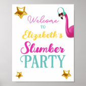 Printable SLEEPOVER Slumber Birthday Party Welcome Poster (Vorne)