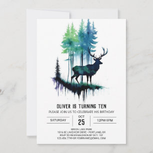 Printable Stag Birthday Einladung