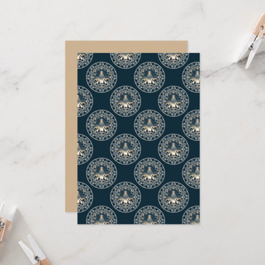 Printable Star von Wonder Festive Polka Dot Mandal Einladung (Vorderseite/Rückseite Beispiel)