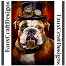 Printable Steampunk Regal British Bulldog 11