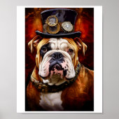 Printable Steampunk Regal British Bulldog 11 Poster (Vorne)