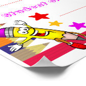 Printable Student of the Week Certificate for Kids Poster (Ecke)