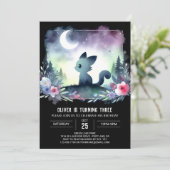 Printable Sweet Cat Birthday Einladung (Stehend Vorderseite)