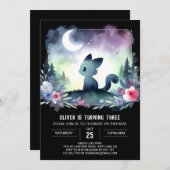 Printable Sweet Cat Birthday Einladung (Vorne/Hinten)