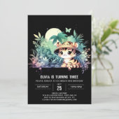 Printable Sweet Tiger Birthday Einladung (Stehend Vorderseite)