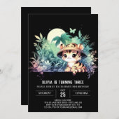 Printable Sweet Tiger Birthday Einladung (Vorne/Hinten)