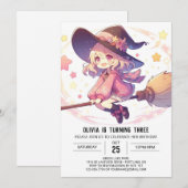 Printable Sweet Wizard Birthday Einladung (Vorne/Hinten)