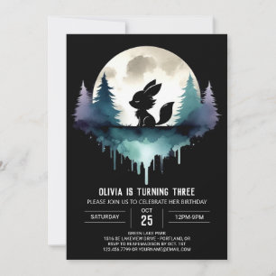 Printable Sweet Wolf Birthday Einladung