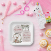 Printable Sweet Woodland Baby Dusche Teller (Party)