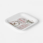 Printable Sweet Woodland Baby Dusche Teller (Gewinkelt)