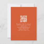 Printable Terracotta Orange Pumpkin Candle QR Code Karte (Rückseite)