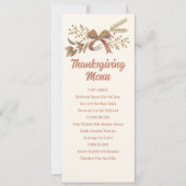 Printable Thanksgiving Menu Einladung (Vorderseite)